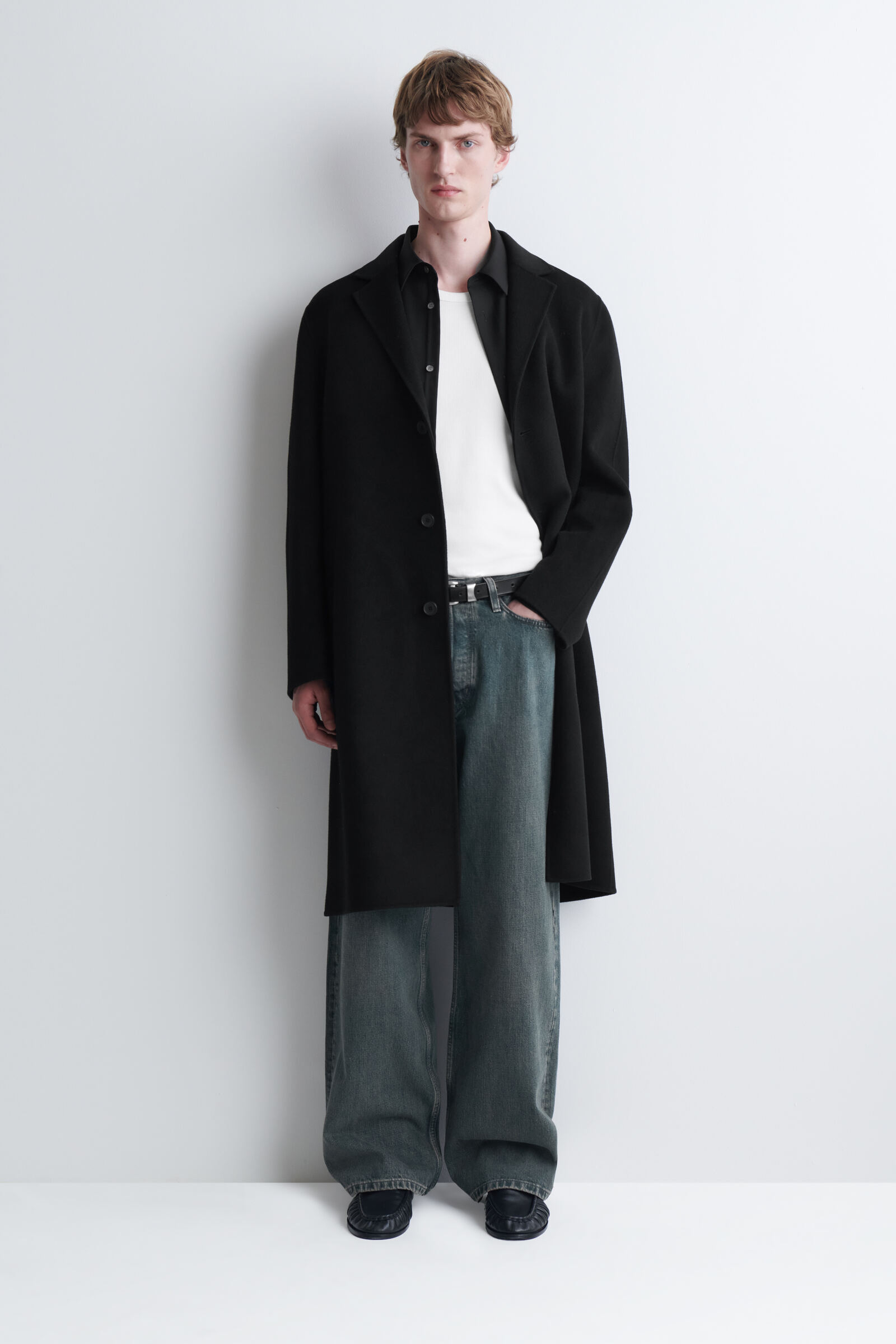 FOLD LOOSE-FIT WIDE-LEG JEANSFADED BLUE