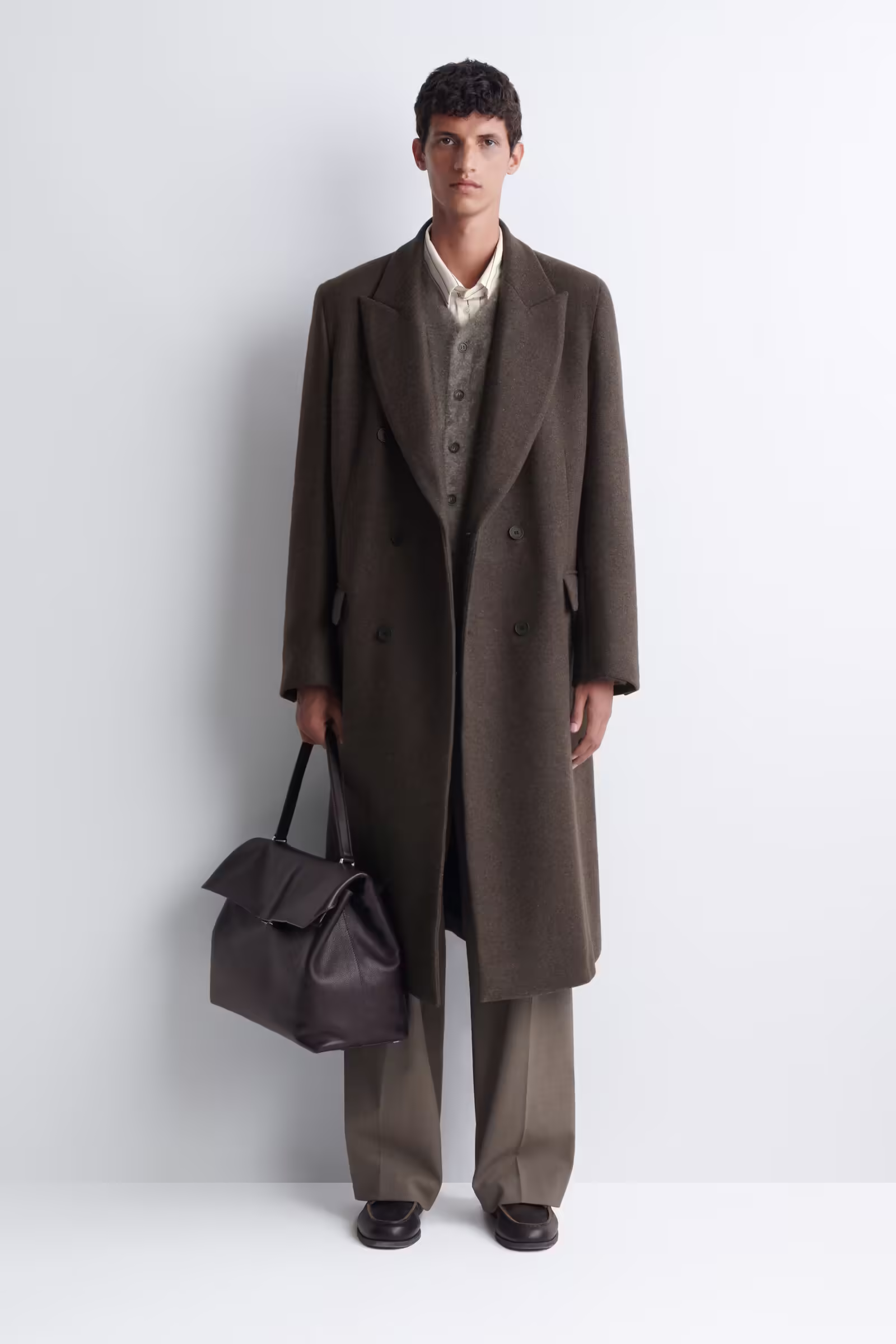TRULLO OVERSIZED FLAP BAG - LEATHERESPRESSO