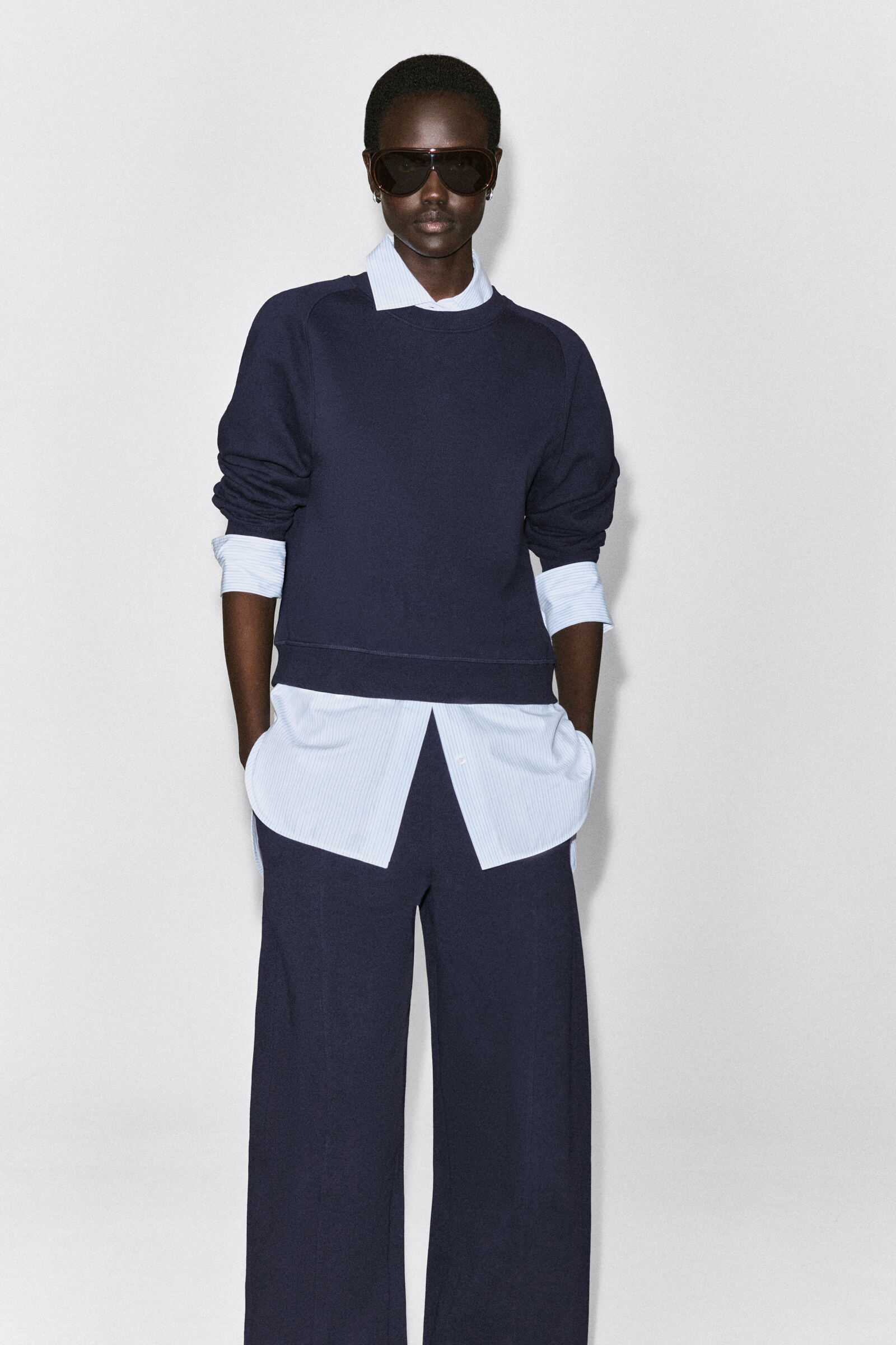 COTTON SWEATSHIRTNAVY