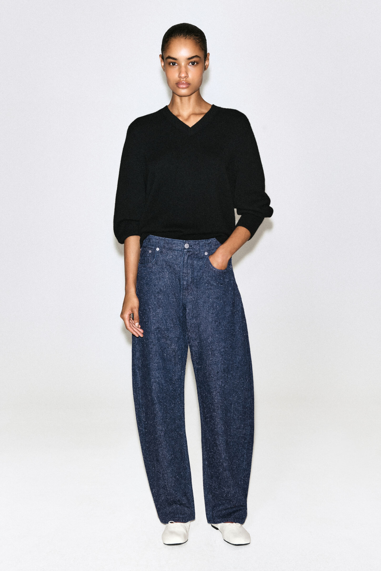 INLET BOUCLÉ CURVED-LEG JEANSBLUE