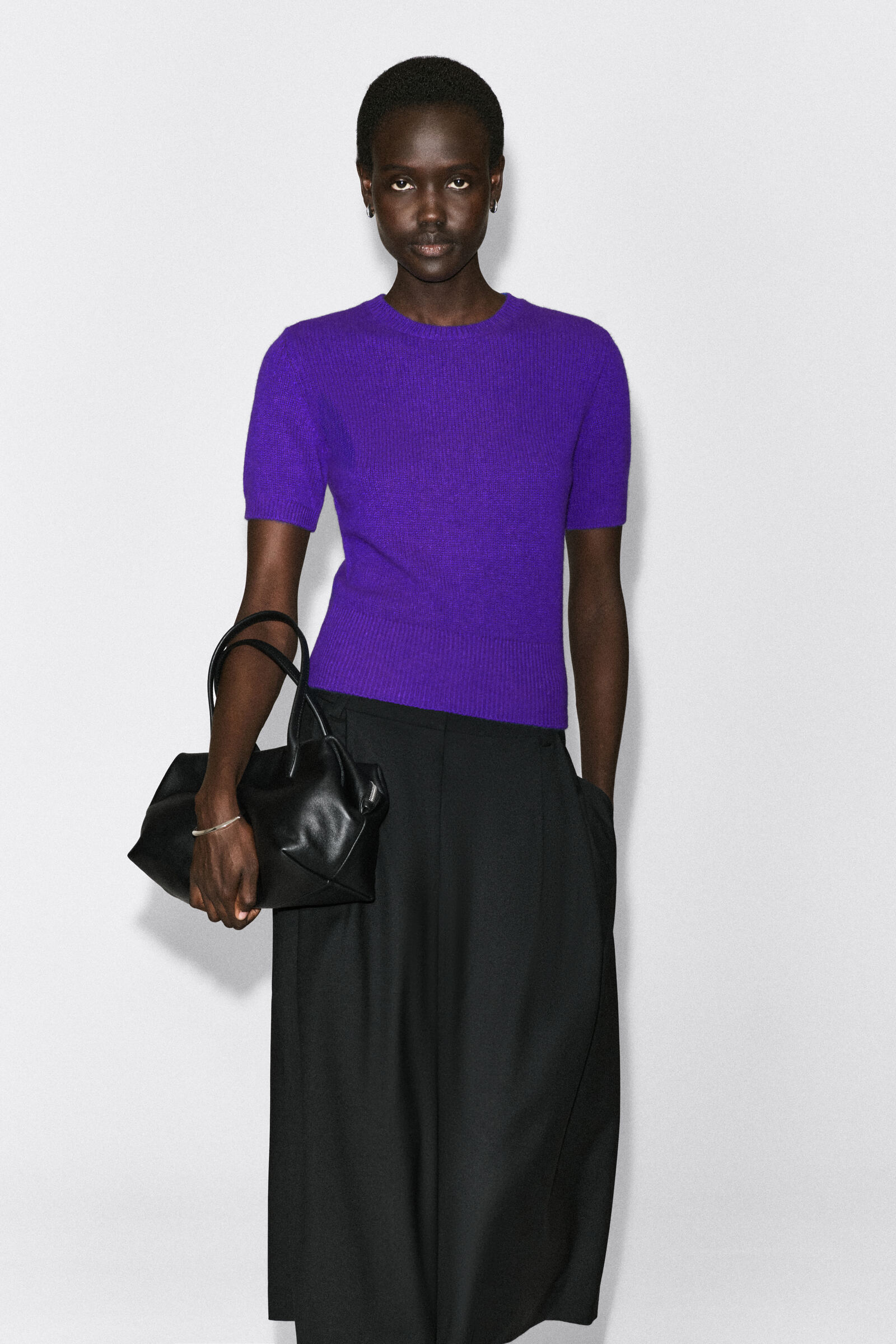 CASHMERE T-SHIRTPURPLE