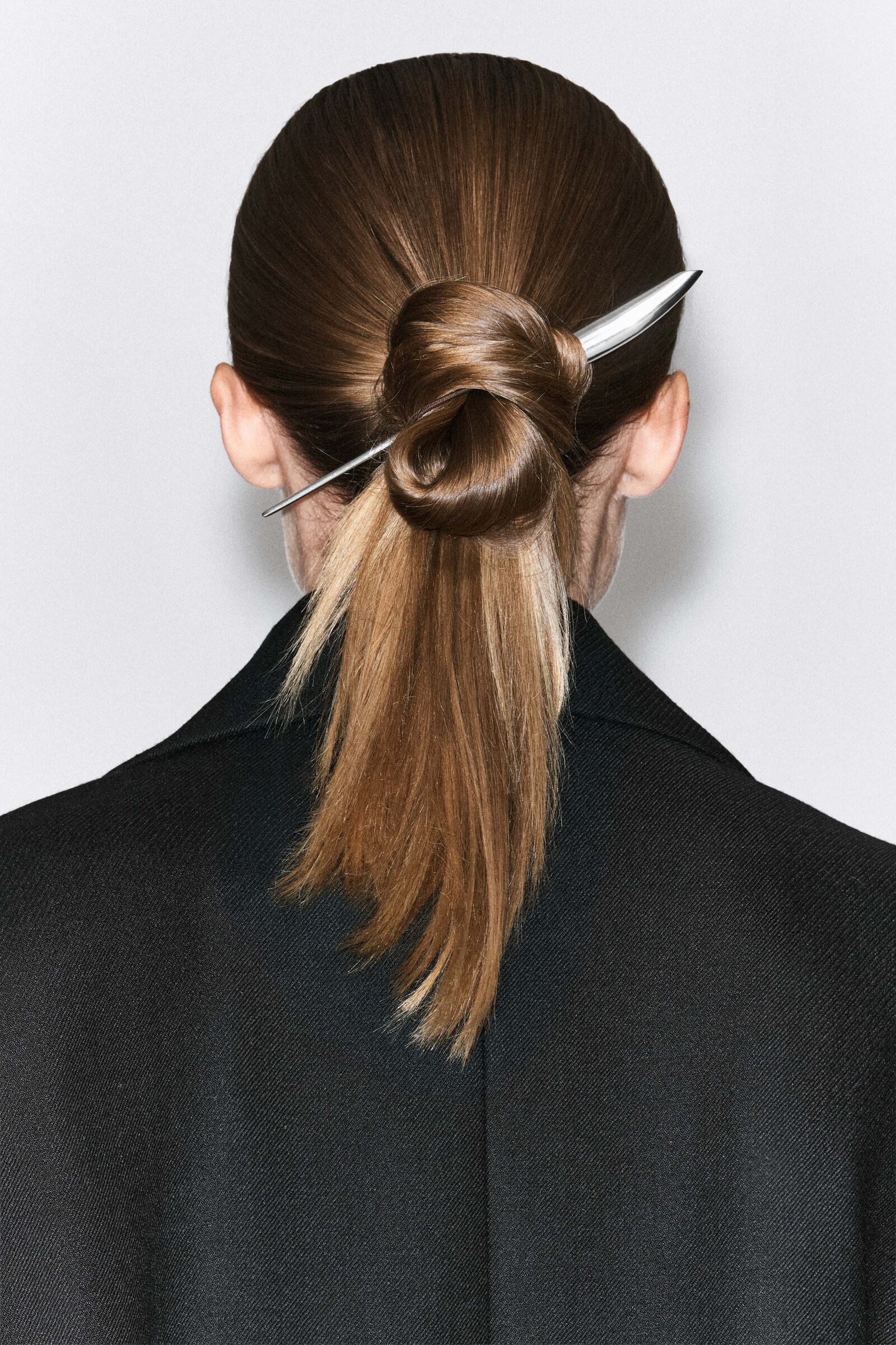 SCULPTURAL HAIR PINSILVER