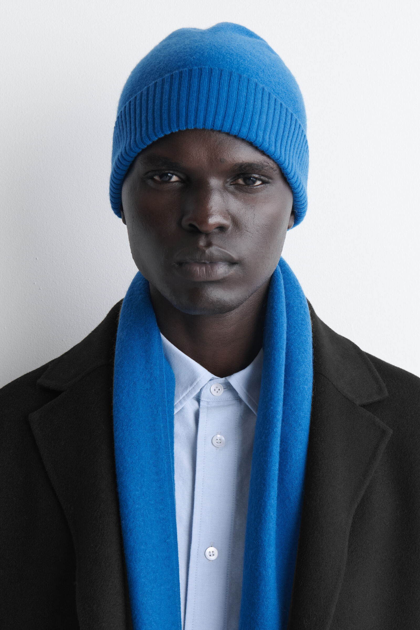 BOILED WOOL BEANIEBLUE