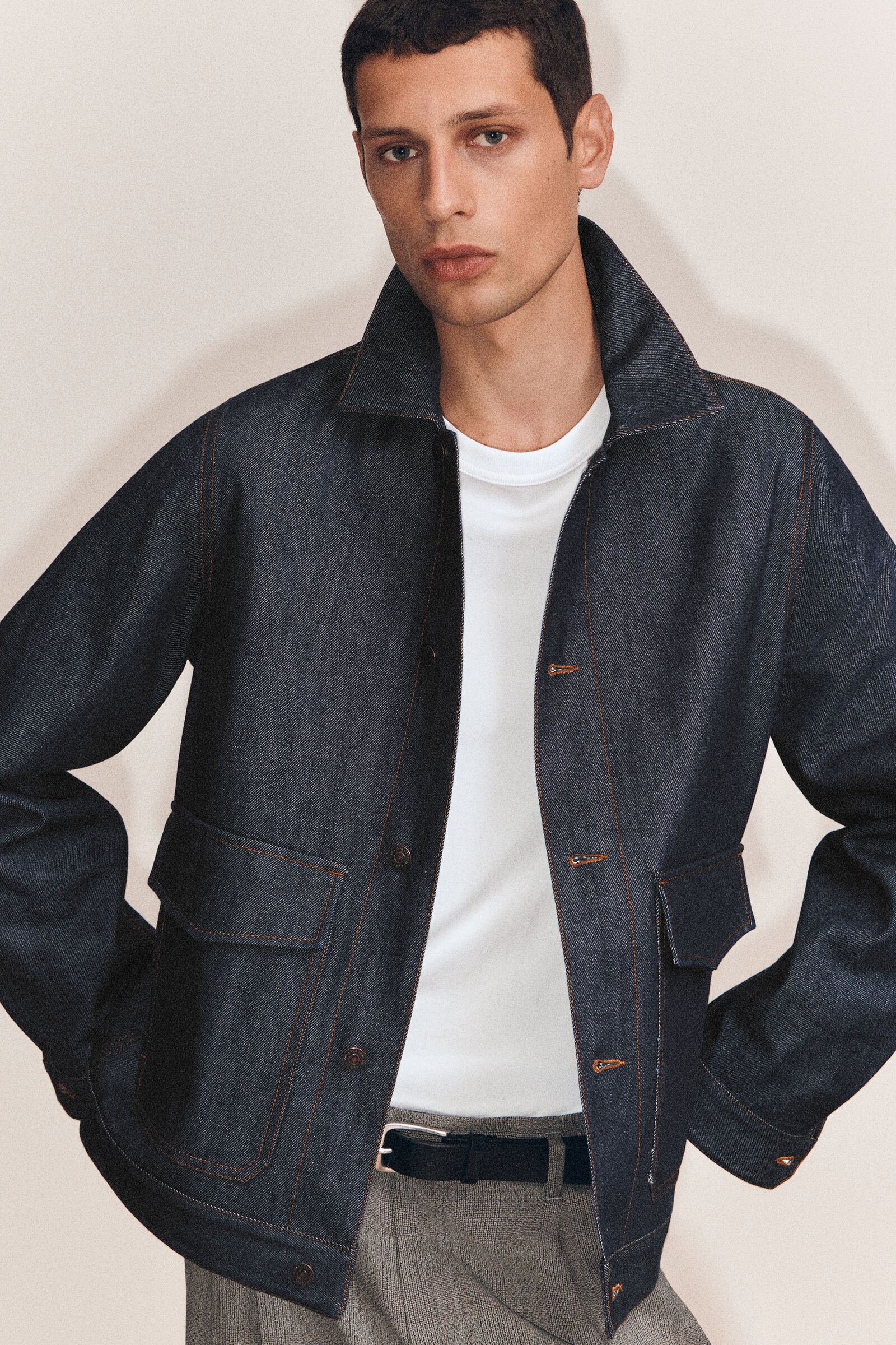 DENIM SHIRT JACKETDARK BLUE