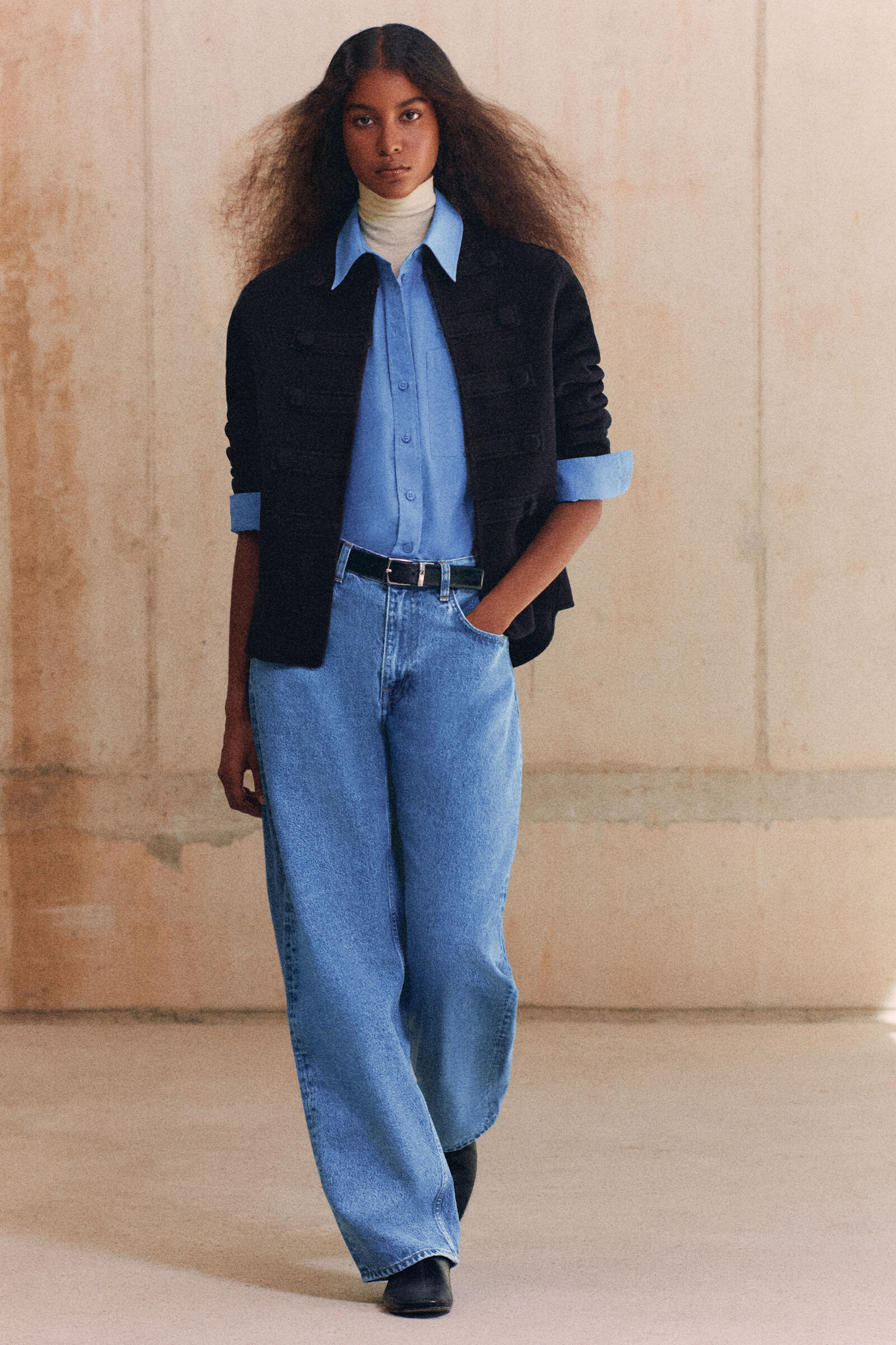 TAILORED PIMA COTTON SHIRTBLUE