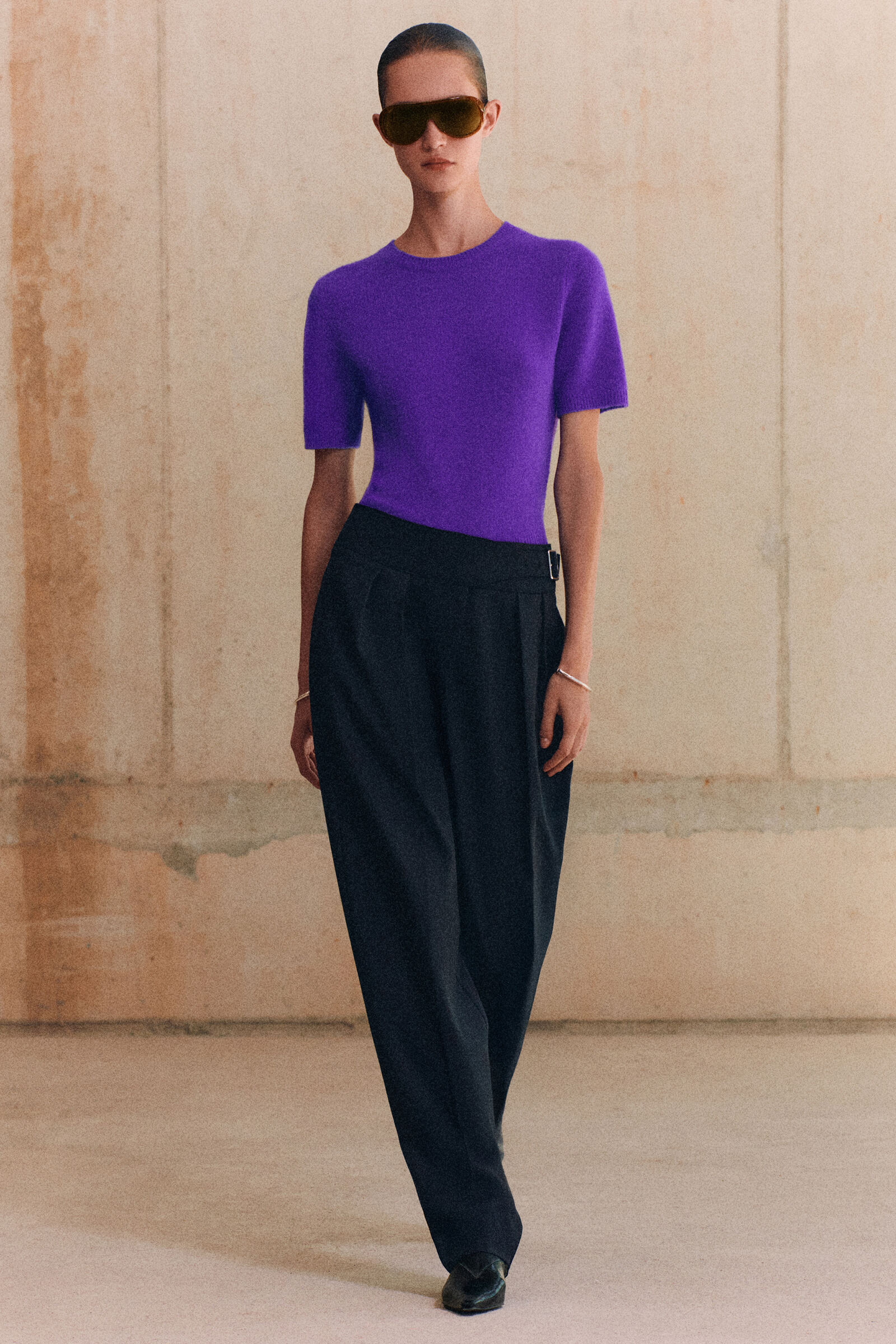 CASHMERE T-SHIRTPURPLE