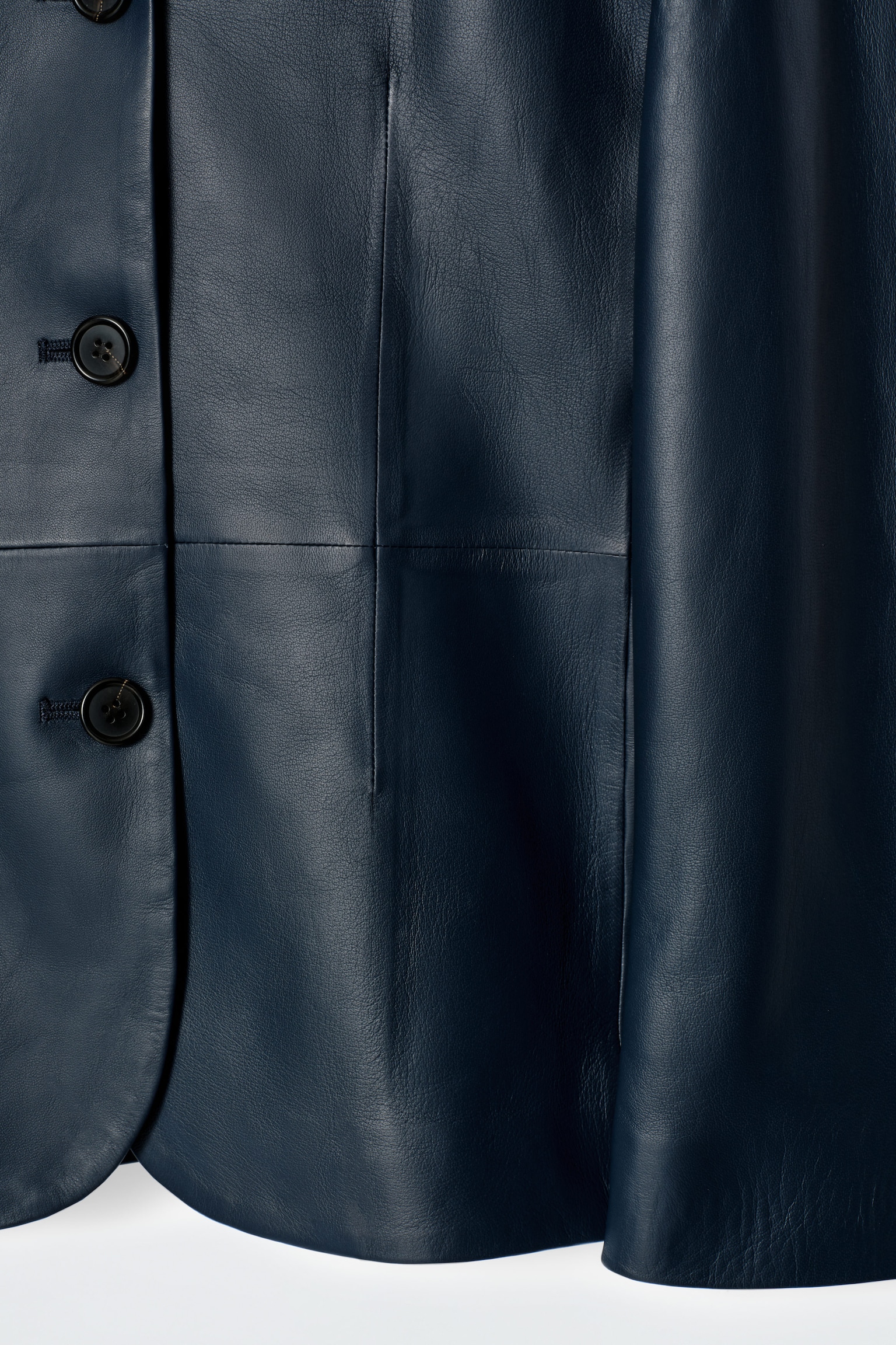 Women's Navy Blue Single Breasted Slim-Fit Blazer