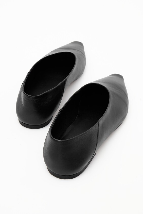 LP POINTED-TOE BALLET FLATS 25S IN LIGHT BROWN LAMBSKIN main image 1