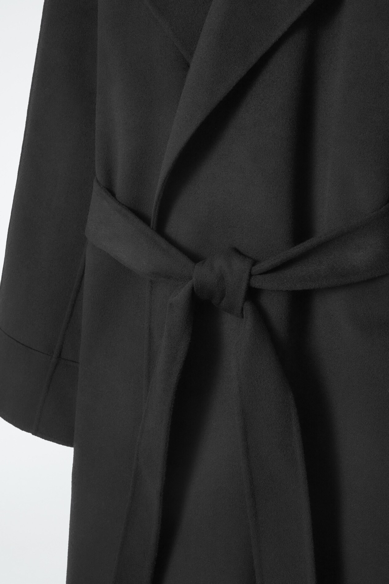 Belted Wool Coat Black main image 1