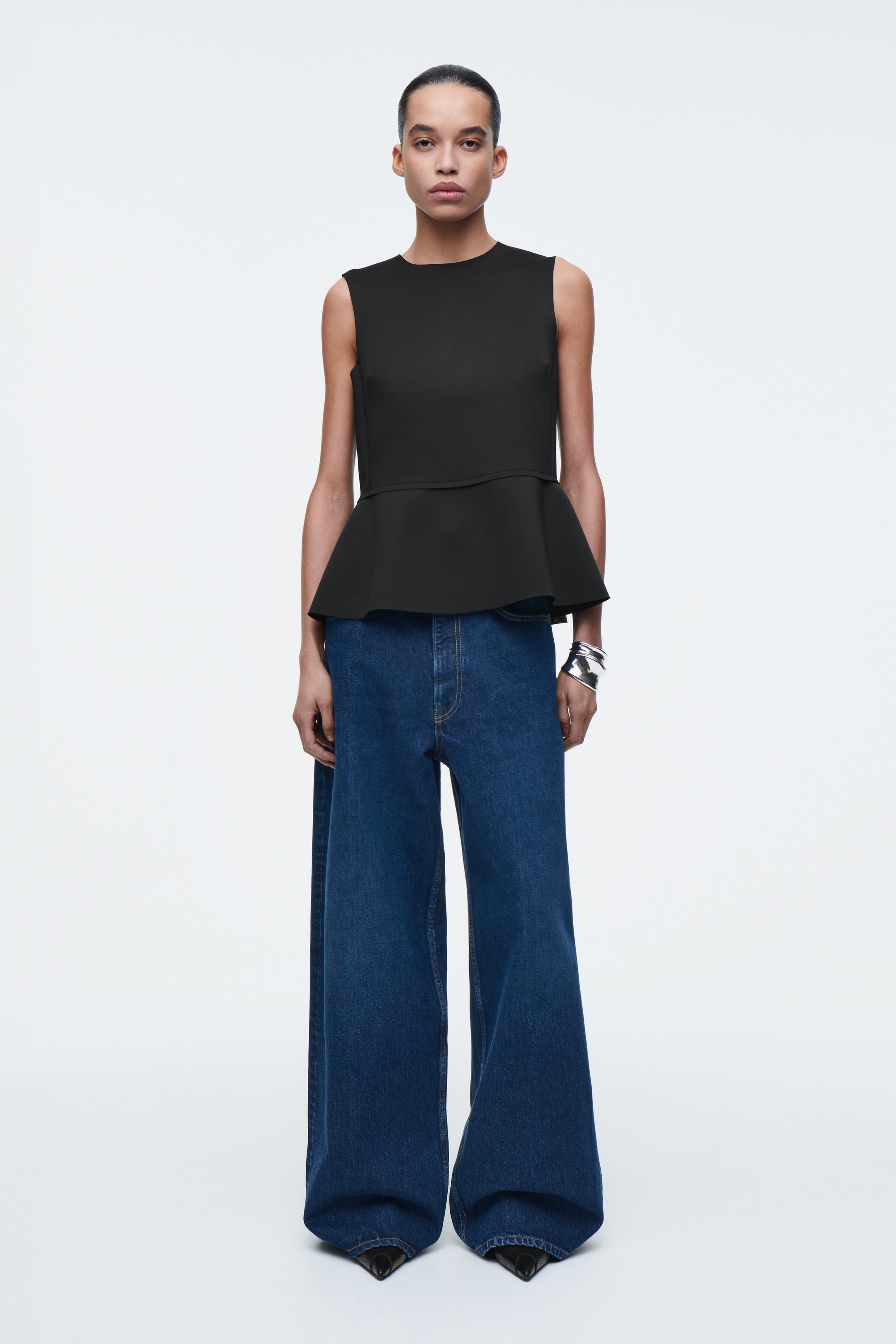 scuba peplum top