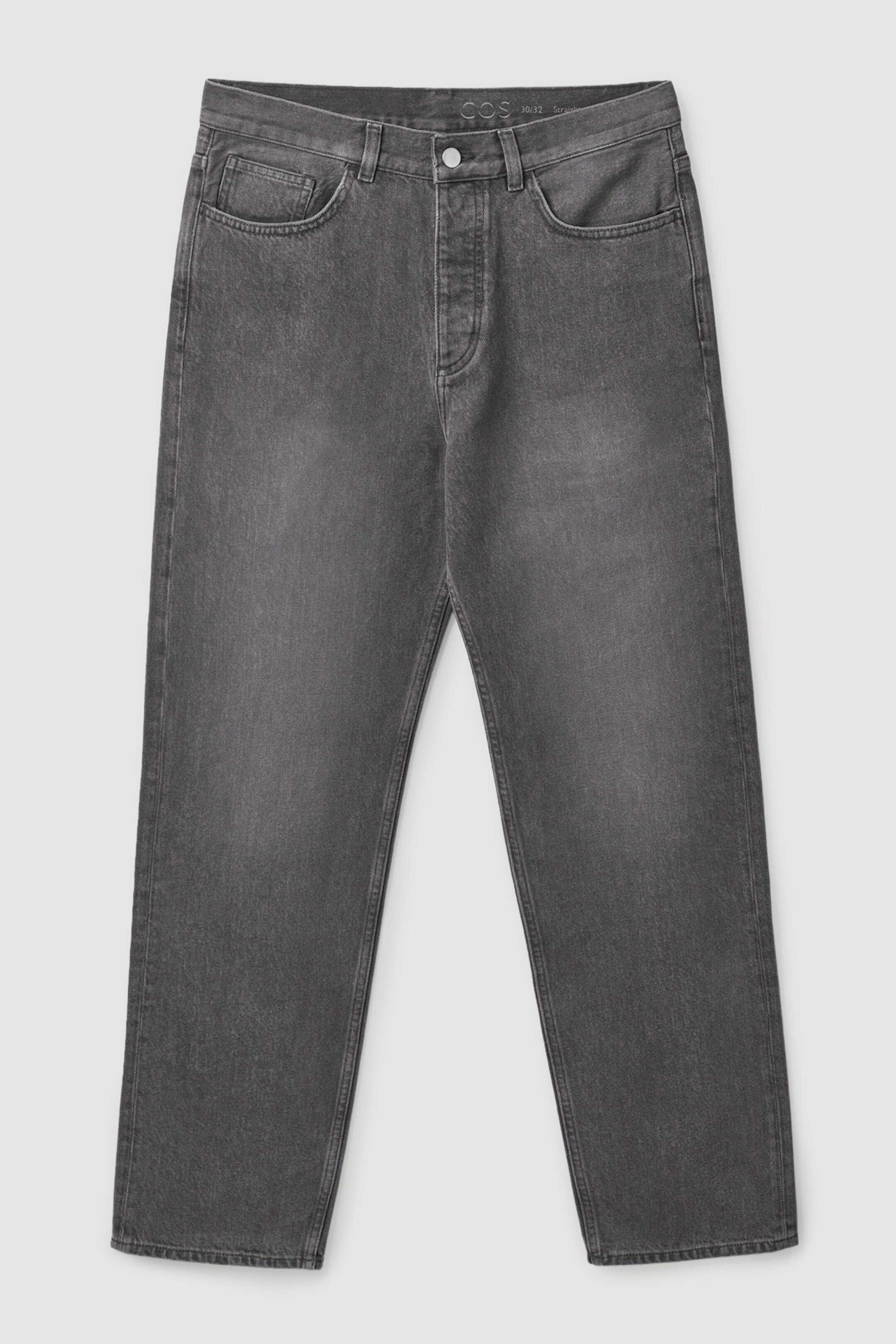 RELAXED-FIT STRAIGHT-LEG JEANS - LIGHT GREY