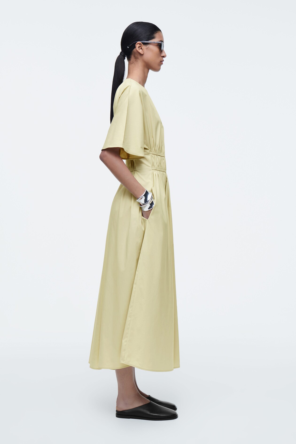 Providence Strappy Back Midi Dress Pistachio