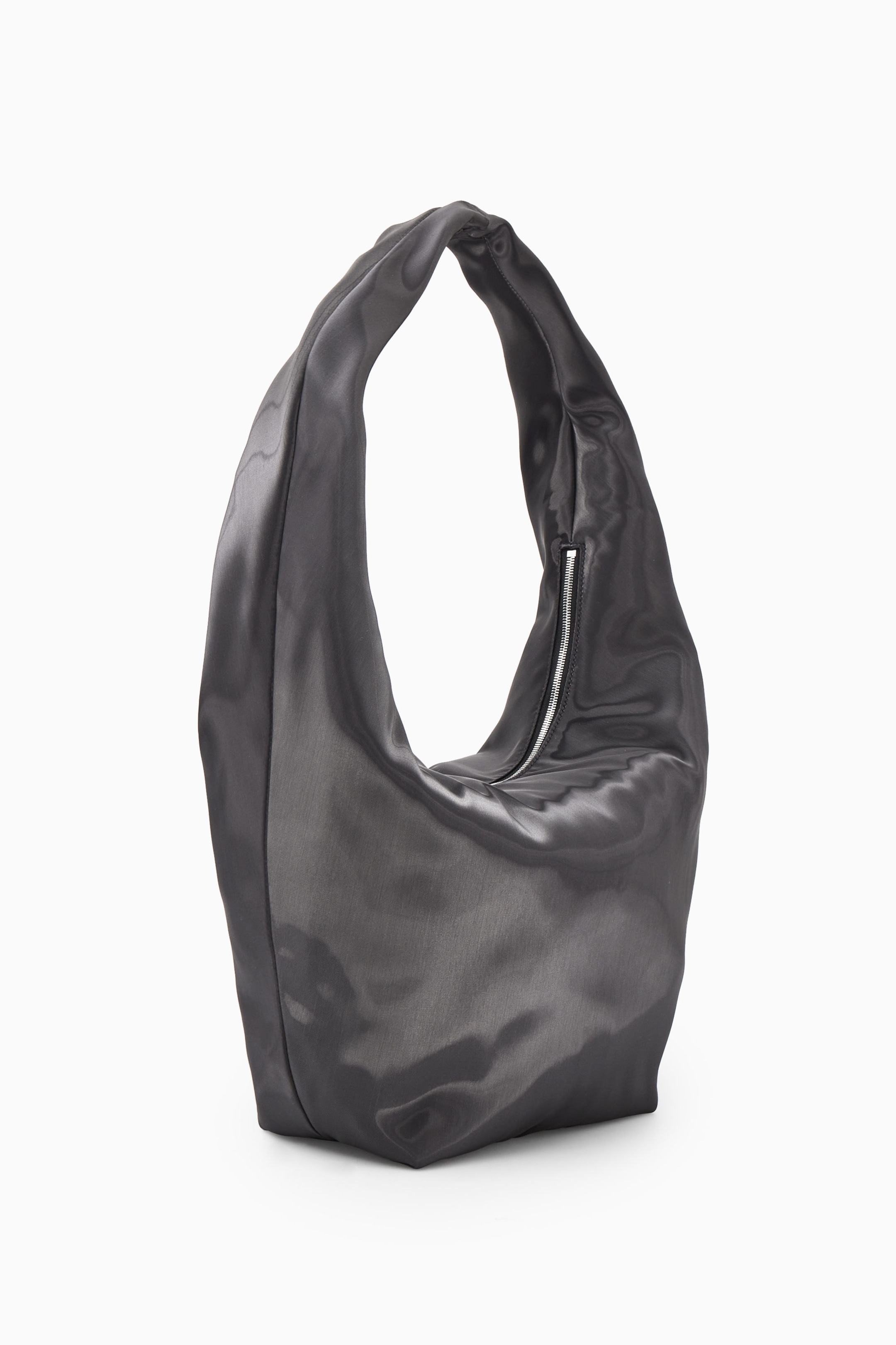 HIGH-SHINE SHOULDER BAG - NAVY
