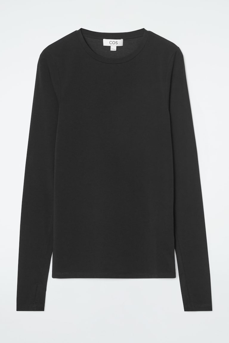 Basic Black Long Sleeve Top
