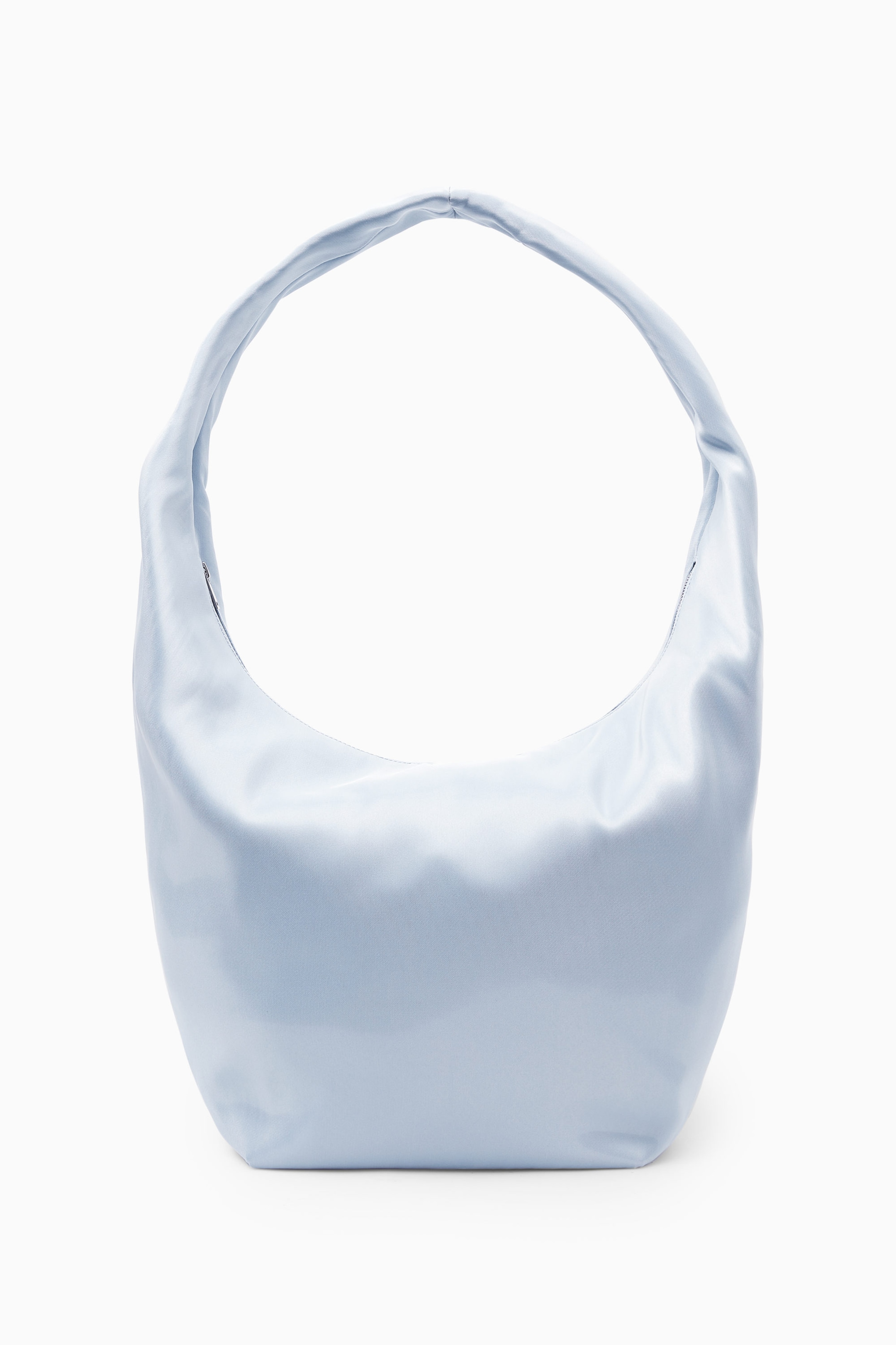 HIGH-SHINE SHOULDER BAG - LIGHT BLUE