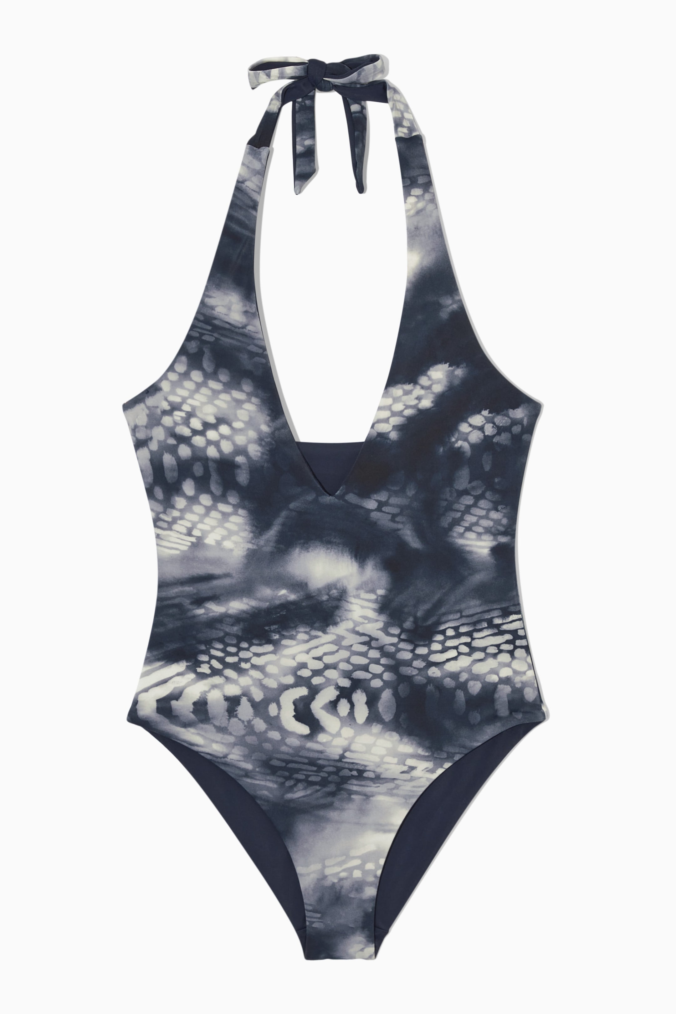 Reversible Printed Plunge Swimsuit